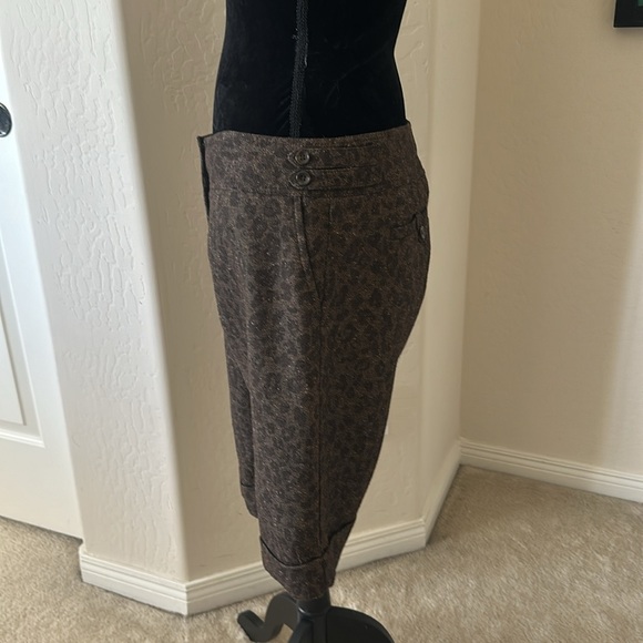 Vintage The Limited Cassidy Fit Tweet Animal Print Bermuda Shorts Size 10 - Picture 4 of 14